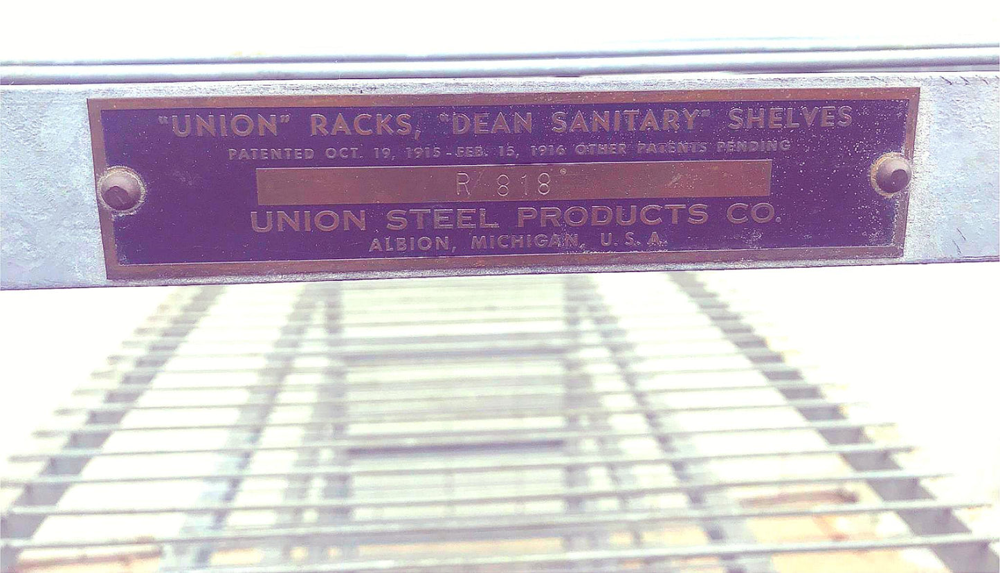 BAKER'S RACK CART 8SHELVES on Wheels RARE INDUSTRIAL VINTAGE GALVANIZED FREESHIP