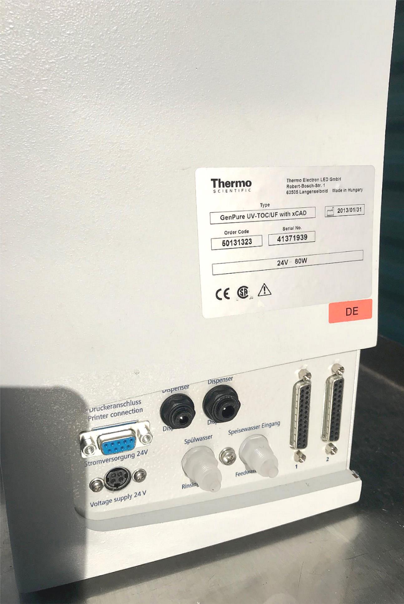 THERMO BARNSTEAD SMART2PURE GenPure xCAD LED UV-TOC/UF PLUS WATER PURIFICATION