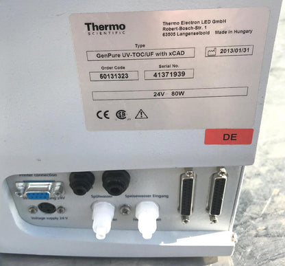 THERMO BARNSTEAD SMART2PURE GenPure xCAD LED UV-TOC/UF PLUS WATER PURIFICATION