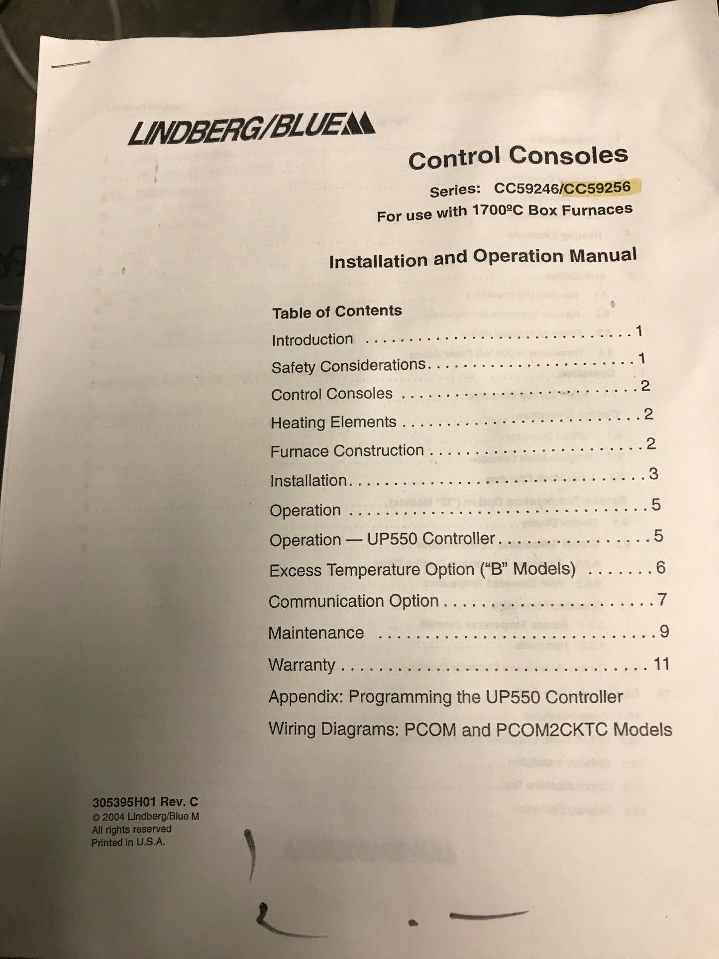 LINDBERG CC58114A-1 BLUE M CONTROLLER 54032-A TEMP2200 TUBE FURNACE WATCH VIDEO