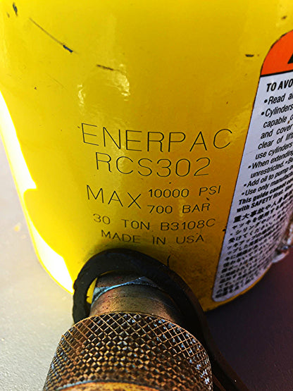 ENERPAC RCS 302 Single Acting Steel Hydraulic Cylinder 30 Ton Capacity FREE SHIP