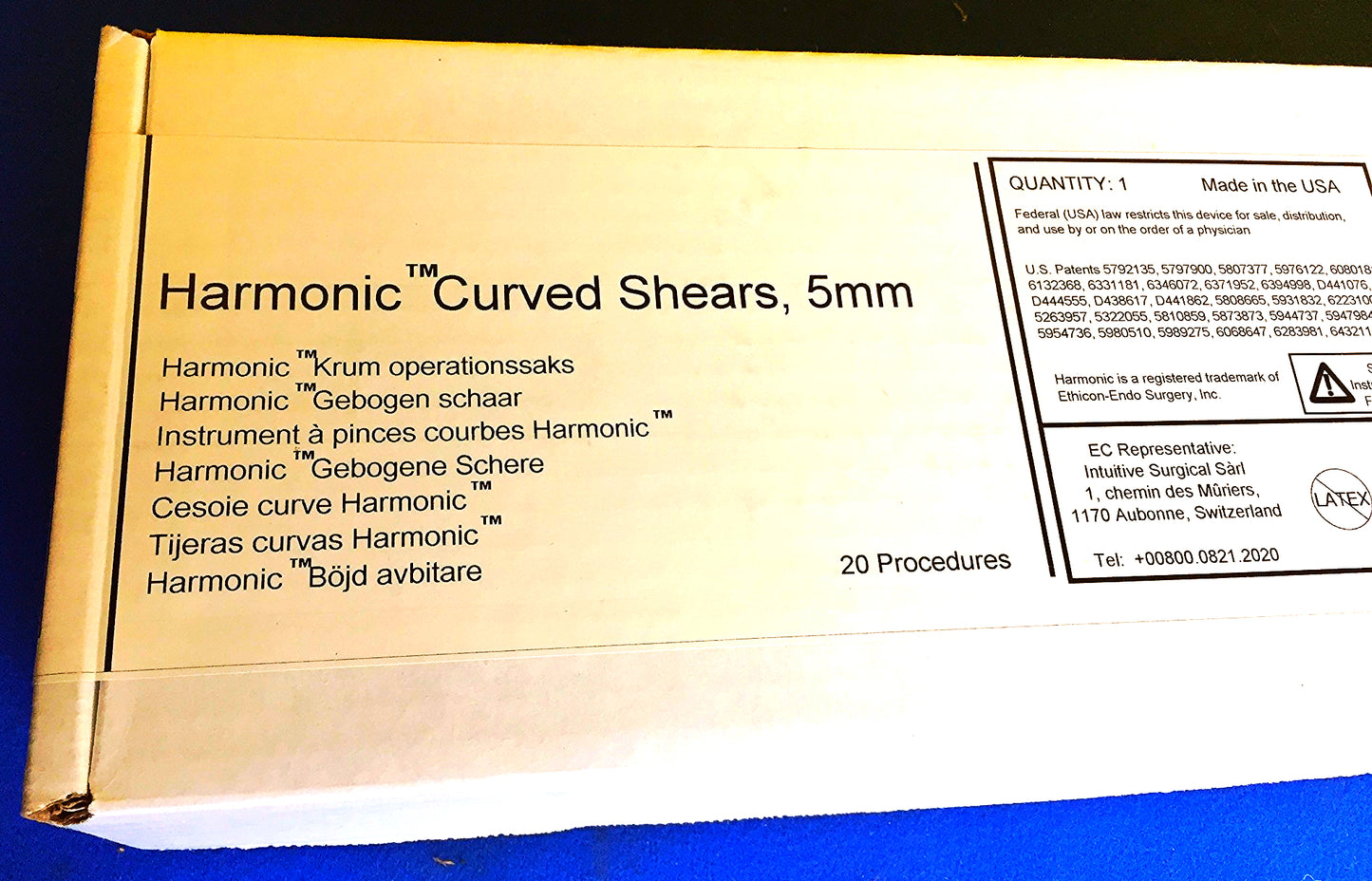 BNEW HARMONIC CURVED SHEARS 5mm ENDOWRIST INSTRUMENT INTUITIVE SURGICAL FREESHIP