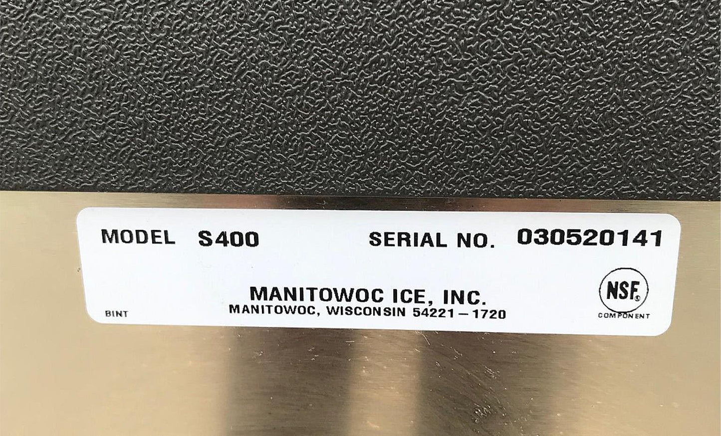 MANITOWOC QY0285W 285lbs/Day HALF DICE WATER COOLED ICE MAKER S400 BIN FREE SHIP