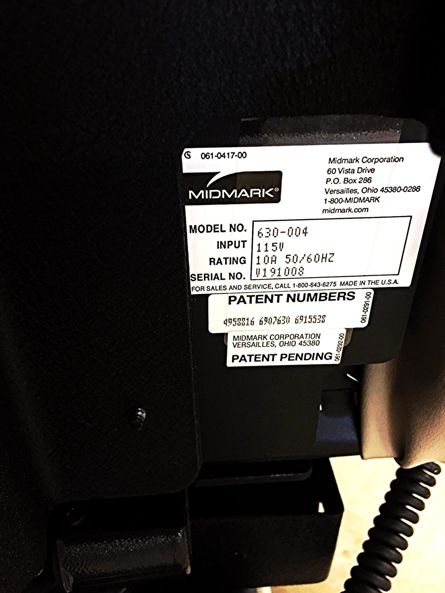 MIDMARK 630 - 004 WORKS PERFECTLY BARRIER FREE UNIVERSAL POWER PROCEDURE TABLE