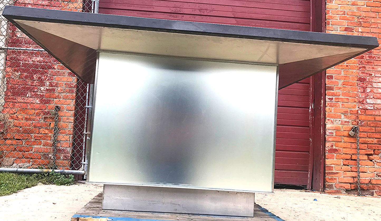 COVIDPICKUP DISPLAY MERCHANDISER 5x5' Foot BLACK GRANITE MEETING ISLAND FREESHIP