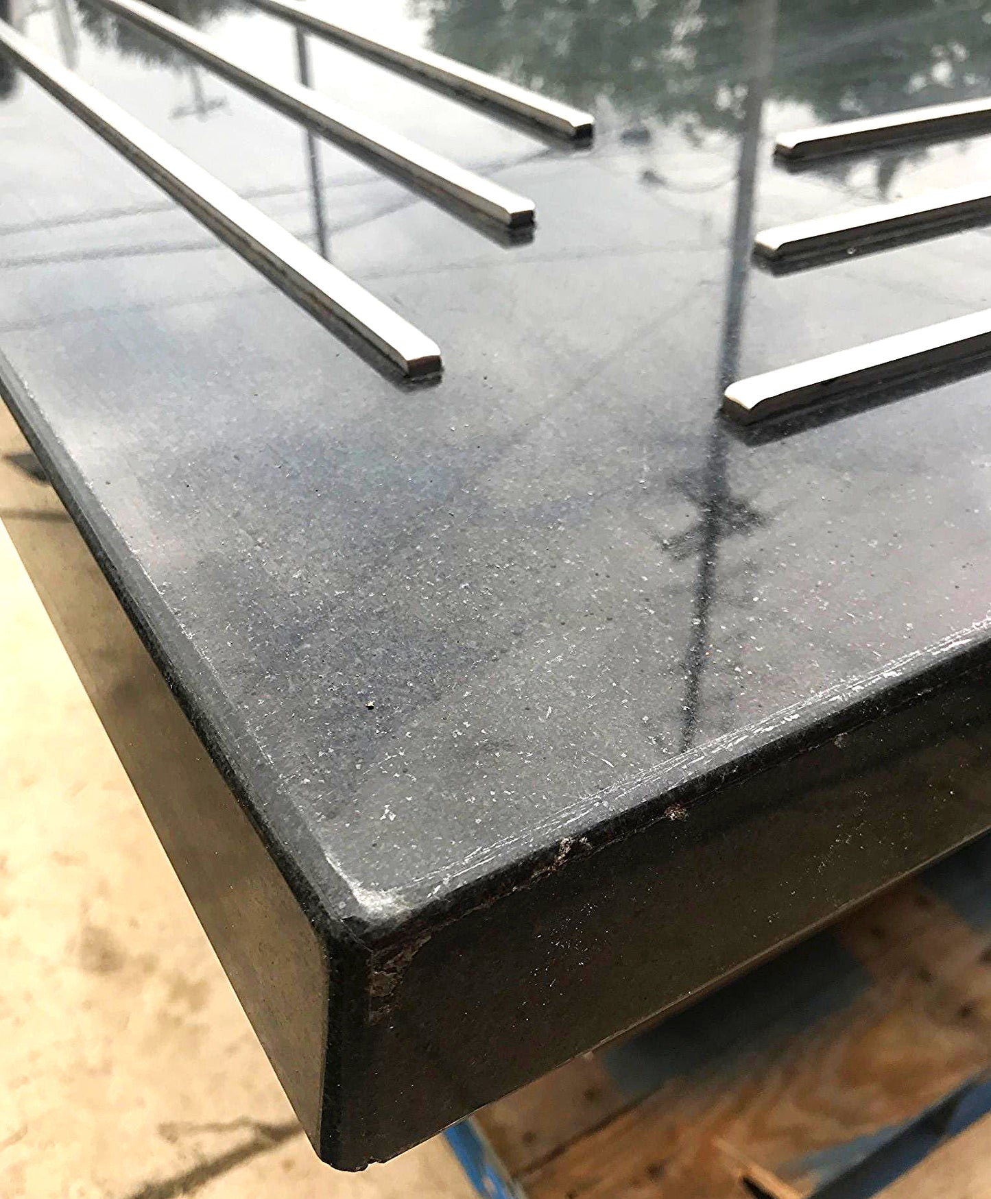 COVIDPICKUP DISPLAY MERCHANDISER 5x5' Foot BLACK GRANITE MEETING ISLAND FREESHIP