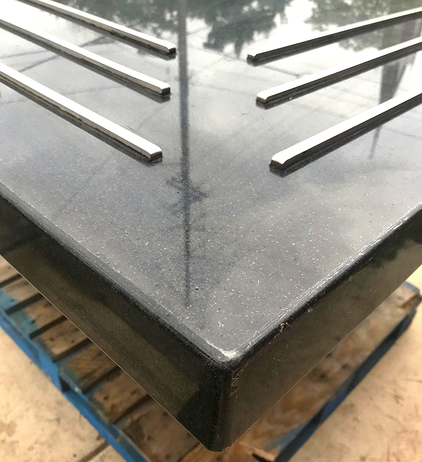 COVIDPICKUP DISPLAY MERCHANDISER 5x5' Foot BLACK GRANITE MEETING ISLAND FREESHIP