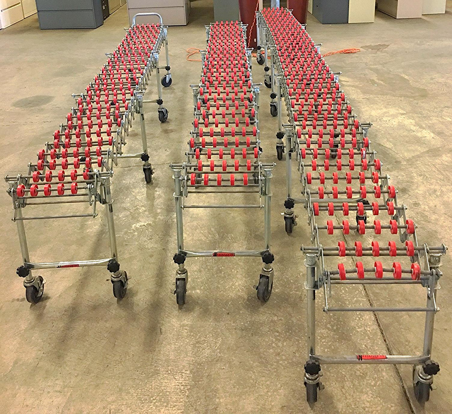 41 FEET of NESTAFLEX - 175 EXPANDABLE FLEXIBLE PORTABLE CONVEYOR BELT