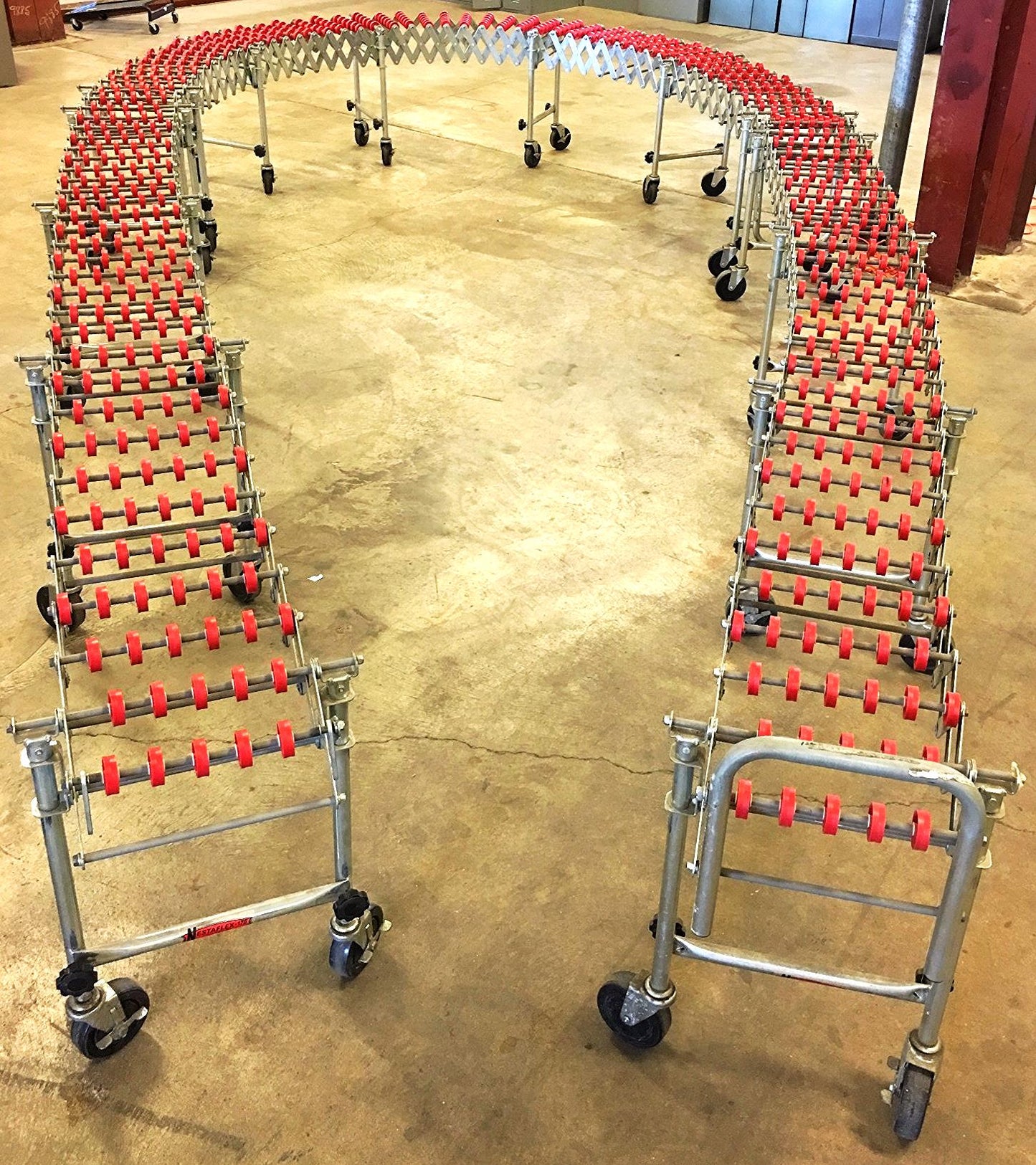 41 FEET of NESTAFLEX - 175 EXPANDABLE FLEXIBLE PORTABLE CONVEYOR BELT