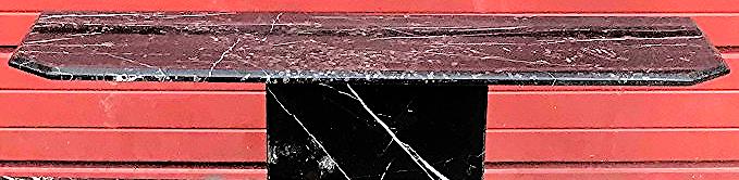 BLACK MARBLE TABLE CONSOLE with Base FREE SHIP