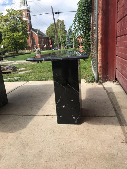 BLACK MARBLE TABLE CONSOLE with Base FREE SHIP
