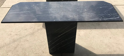 BLACK MARBLE TABLE CONSOLE with Base FREE SHIP