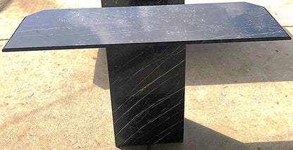 BLACK MARBLE TABLE CONSOLE with Base FREE SHIP