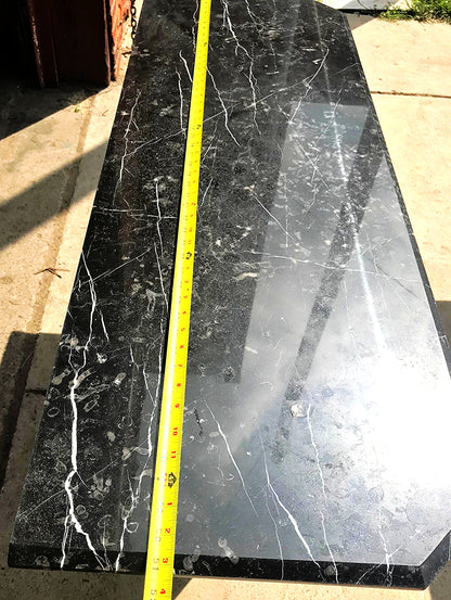 BLACK MARBLE TABLE CONSOLE with Base FREE SHIP