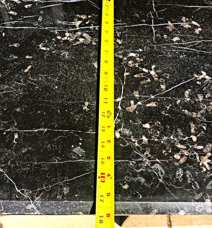 BLACK MARBLE TABLE CONSOLE with Base FREE SHIP