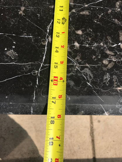 BLACK MARBLE TABLE CONSOLE with Base FREE SHIP