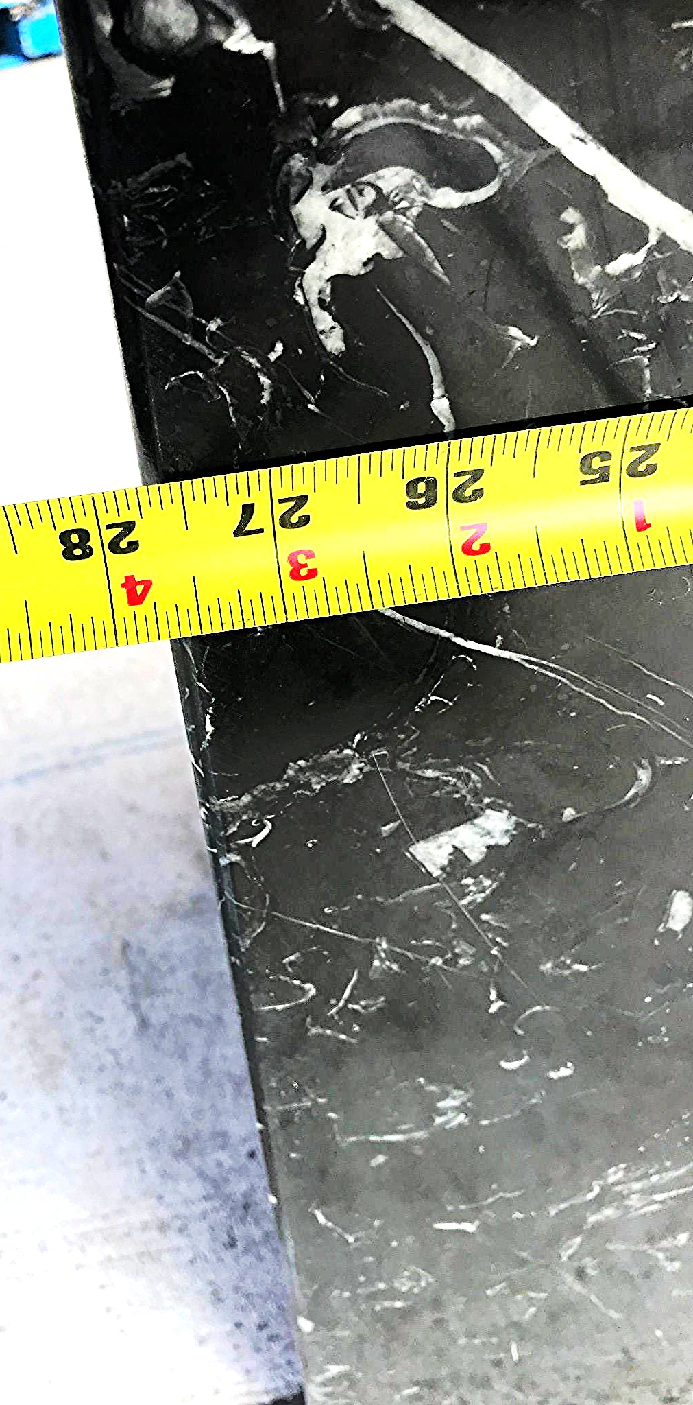 BLACK MARBLE TABLE CONSOLE with Base FREE SHIP