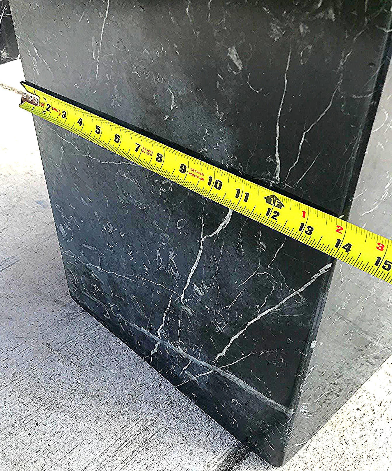 BLACK MARBLE TABLE CONSOLE with Base FREE SHIP
