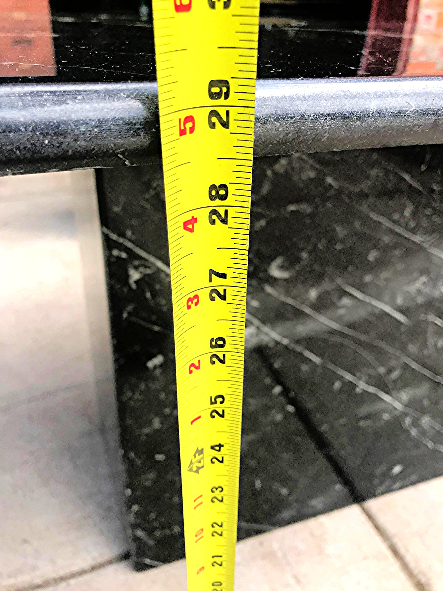 BLACK MARBLE TABLE CONSOLE with Base FREE SHIP