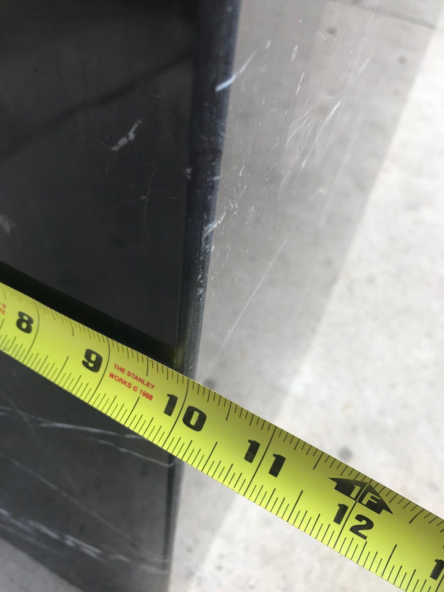 BLACK MARBLE TABLE CONSOLE with Base FREE SHIP