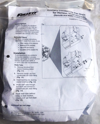 FOLLETT HORIZON IM HORIZON HCC1400W 3FBI CHEWBLET ICE MACHINE & MANUAL FREE SHIP
