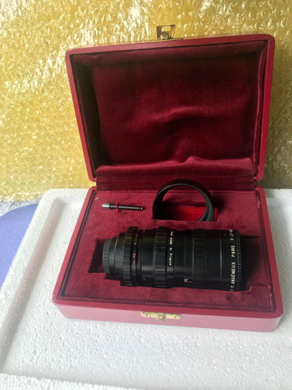 P ANGENIEUX F.17-68 ZOOM TYPE 4 X 17B COMPLETE with CASE Black Version FREE SHIP