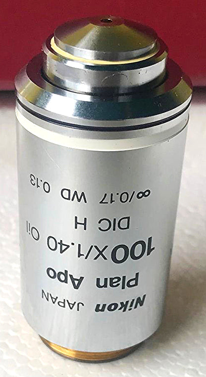 NIKON PLAN APO 100X/1.40 OIL WD 0.13 OBJECTIVE Eclipse Microscope E200 E400 E600