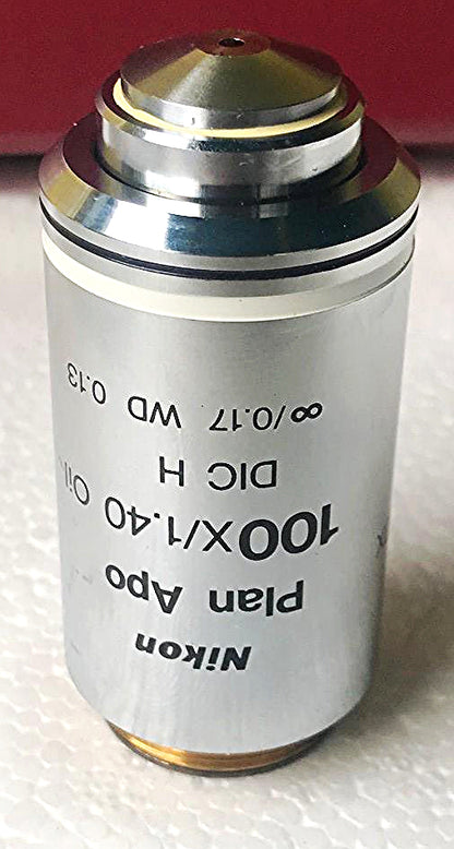 NIKON PLAN APO 100X/1.40 OIL WD 0.13 OBJECTIVE Eclipse Microscope E200 E400 E600