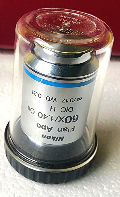 NIKON PLAN APO 60X/1.40 OIL WD 0.21 OBJECTIVE Eclipse Microscope E200 E400 E600