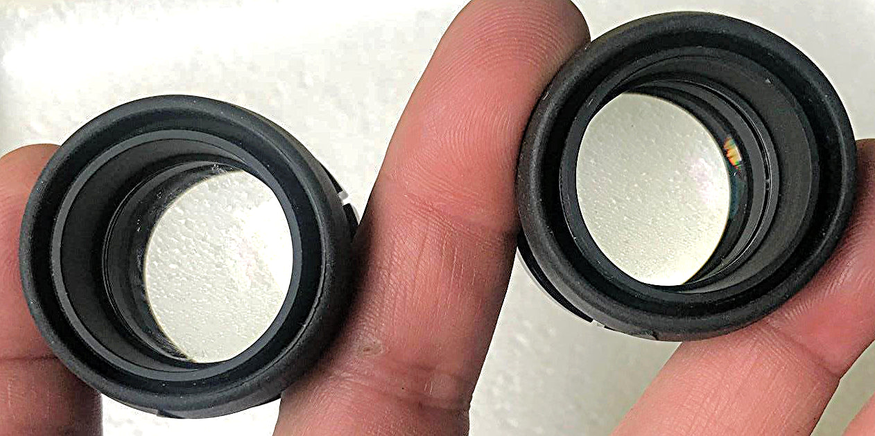 PAIR of NIKON CFIUW 10 x 25 EYEPIECEs for ECLIPSE MICROSCOPE E200 E400 E600
