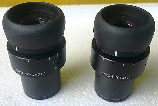 PAIR of LEICA 10 x 21 EYEPIECEs for MICROSCOPE 100% EXCELLENT CONDITION FREESHIP