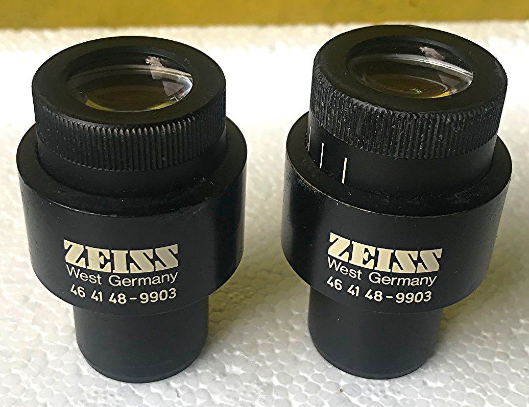 PAIR of ZEISS 45 41 48-9903 Kpl-W 12,5 x/20 EYEPIECEs for MICROSCOPE