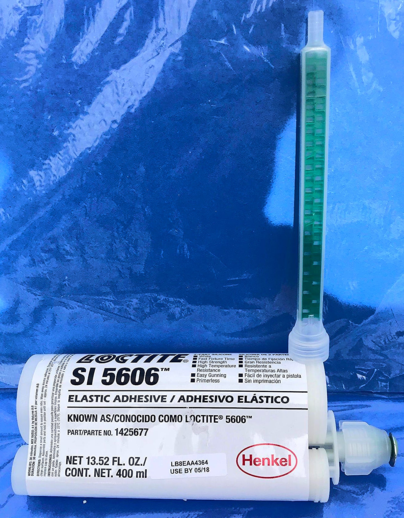 LOCTITE SI 5606 SILICONE ELASTIC ADHESIVE USE BY 05/18 w STATIC MIXER FREE SHIP