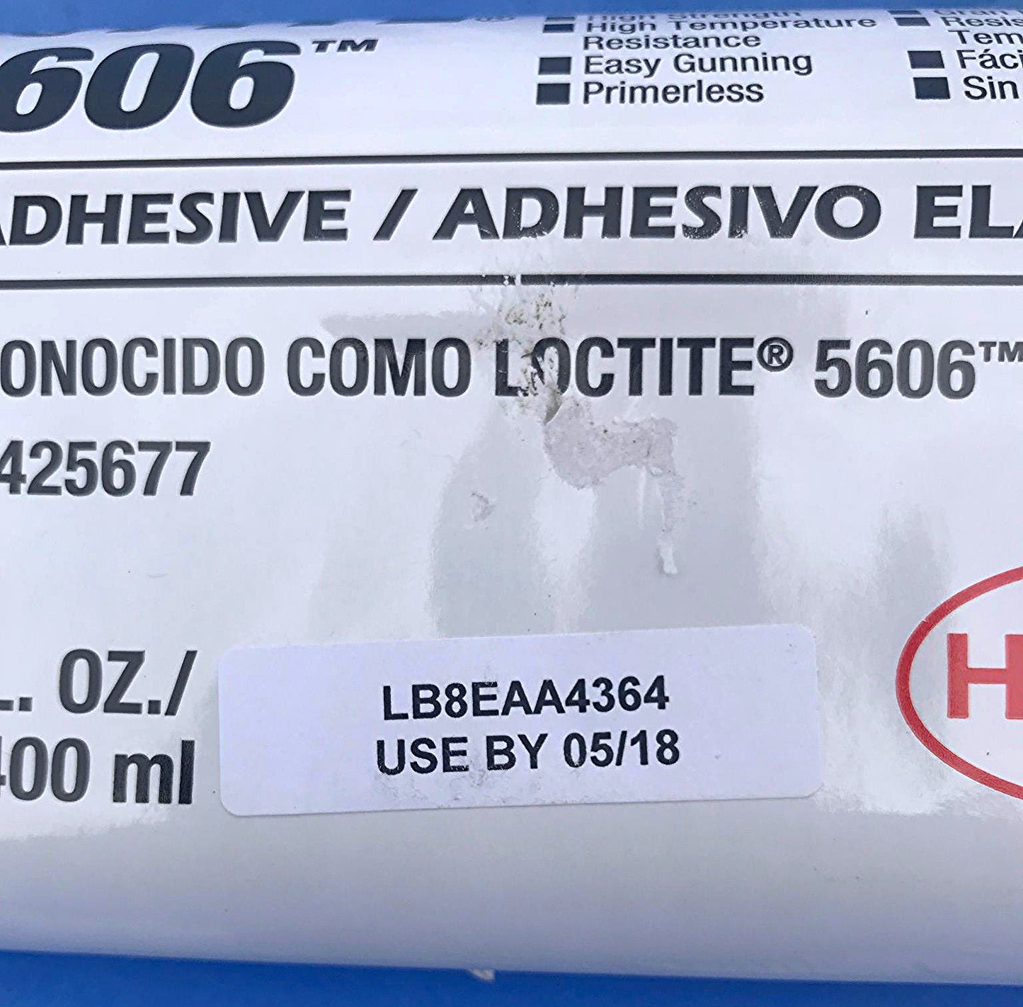 LOCTITE SI 5606 SILICONE ELASTIC ADHESIVE USE BY 05/18 w STATIC MIXER FREE SHIP