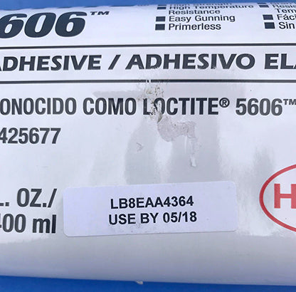 LOCTITE SI 5606 SILICONE ELASTIC ADHESIVE USE BY 05/18 w STATIC MIXER FREE SHIP