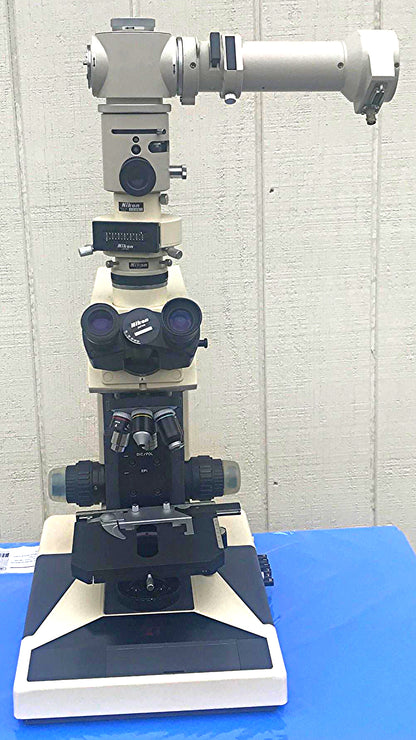 NIKON MICROPHOT TRINOCULAR MICROSCOPE STAGE MOUNT EYEPIECE PFX SHUTTER FREE SHIP