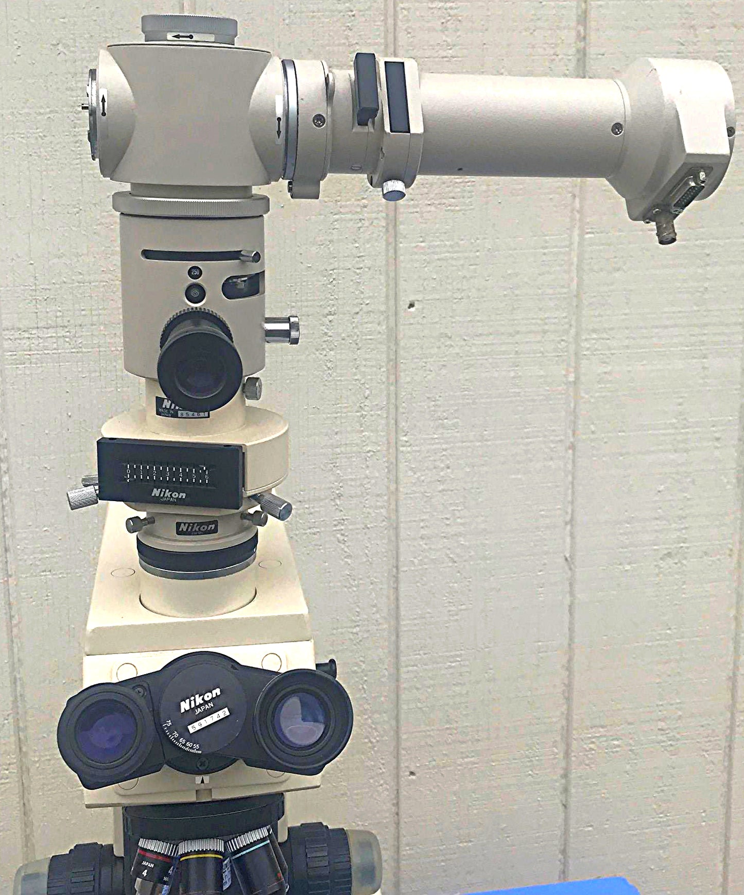 NIKON MICROPHOT TRINOCULAR MICROSCOPE STAGE MOUNT EYEPIECE PFX SHUTTER FREE SHIP