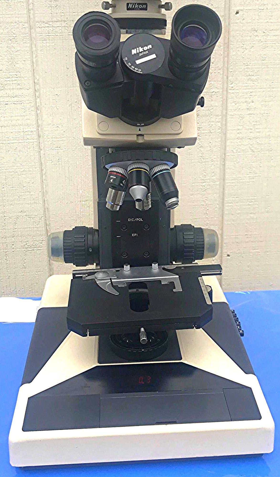 NIKON MICROPHOT TRINOCULAR MICROSCOPE STAGE MOUNT EYEPIECE PFX SHUTTER FREE SHIP