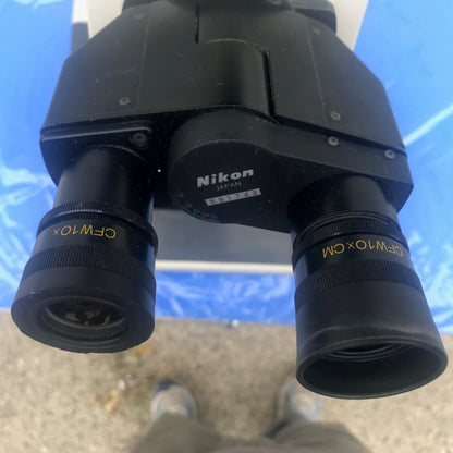 NIKON MICROPHOT TRINOCULAR MICROSCOPE STAGE MOUNT EYEPIECE PFX SHUTTER FREE SHIP