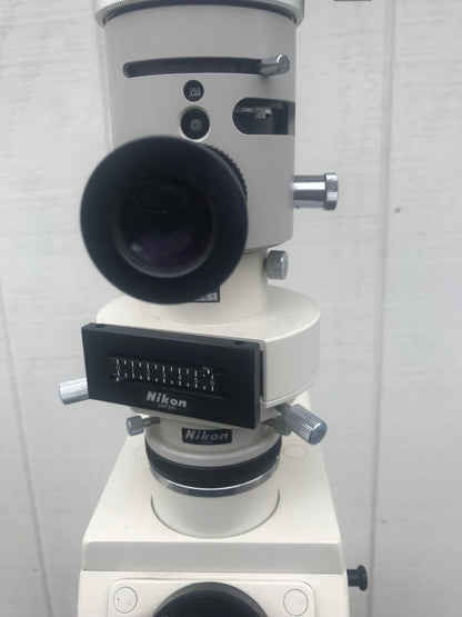 NIKON MICROPHOT TRINOCULAR MICROSCOPE STAGE MOUNT EYEPIECE PFX SHUTTER FREE SHIP