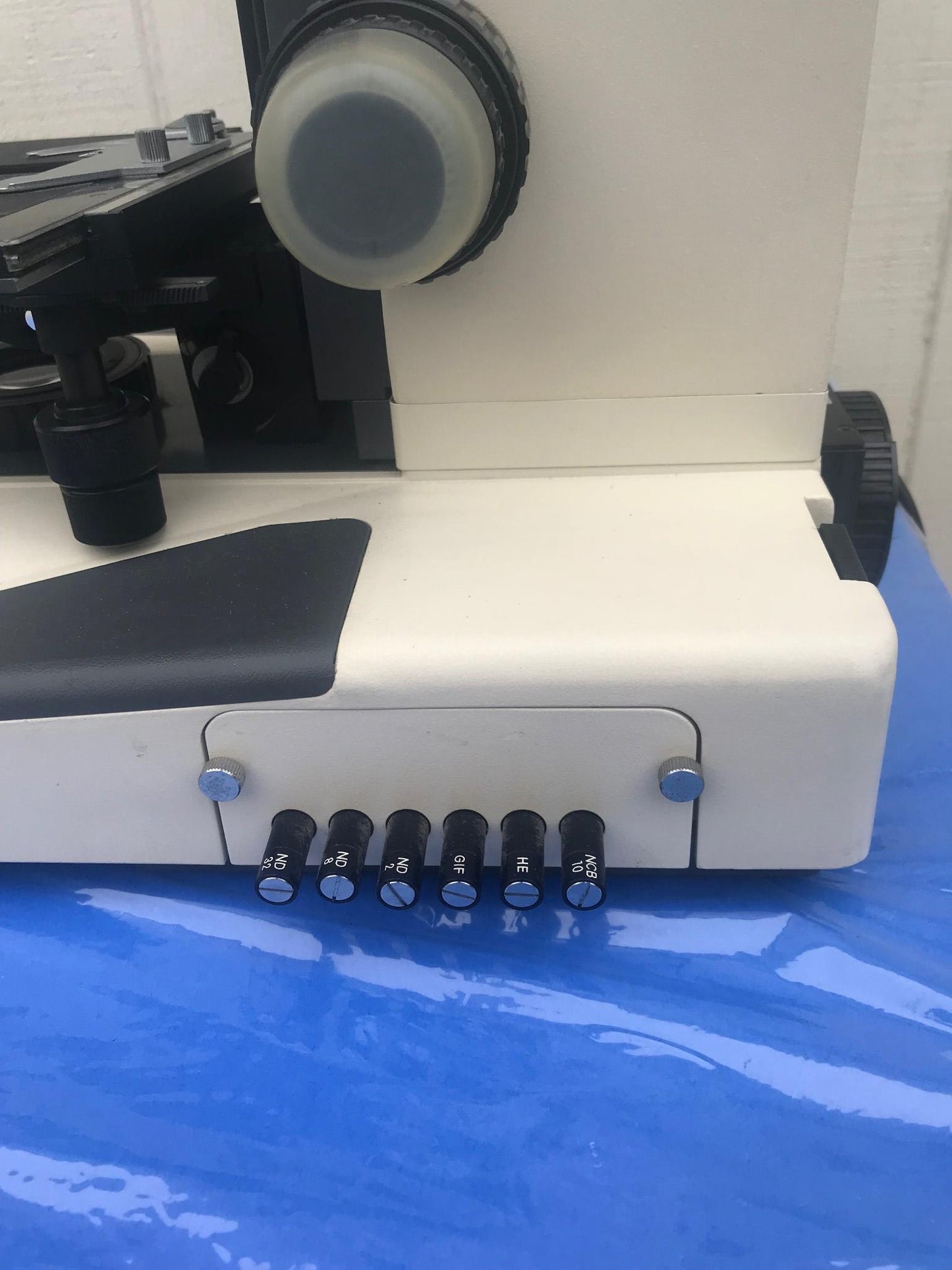 NIKON MICROPHOT TRINOCULAR MICROSCOPE STAGE MOUNT EYEPIECE PFX SHUTTER FREE SHIP