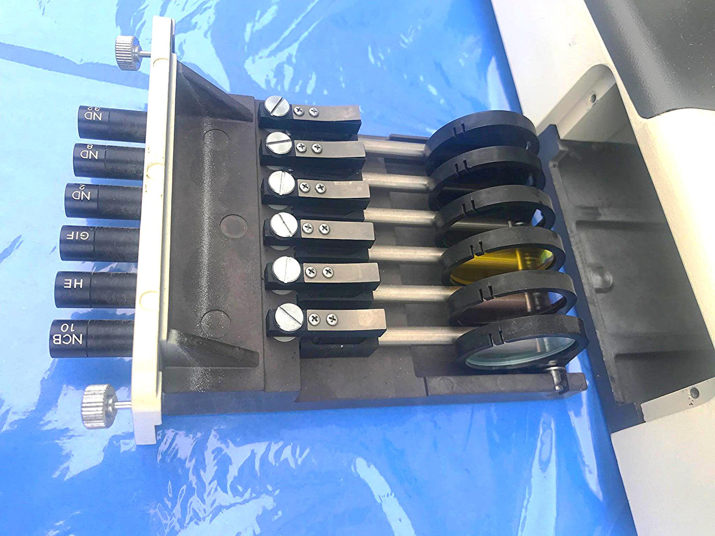 NIKON MICROPHOT TRINOCULAR MICROSCOPE STAGE MOUNT EYEPIECE PFX SHUTTER FREE SHIP