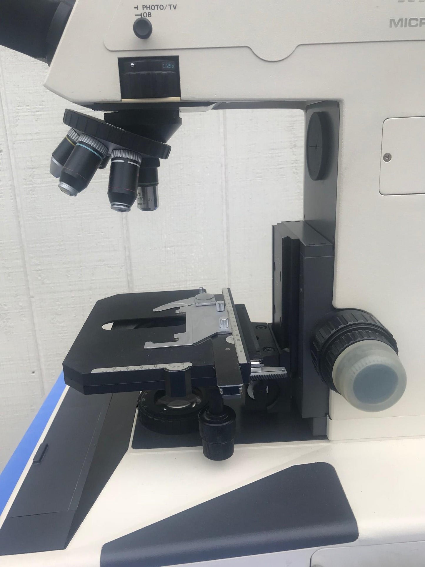 NIKON MICROPHOT TRINOCULAR MICROSCOPE STAGE MOUNT EYEPIECE PFX SHUTTER FREE SHIP