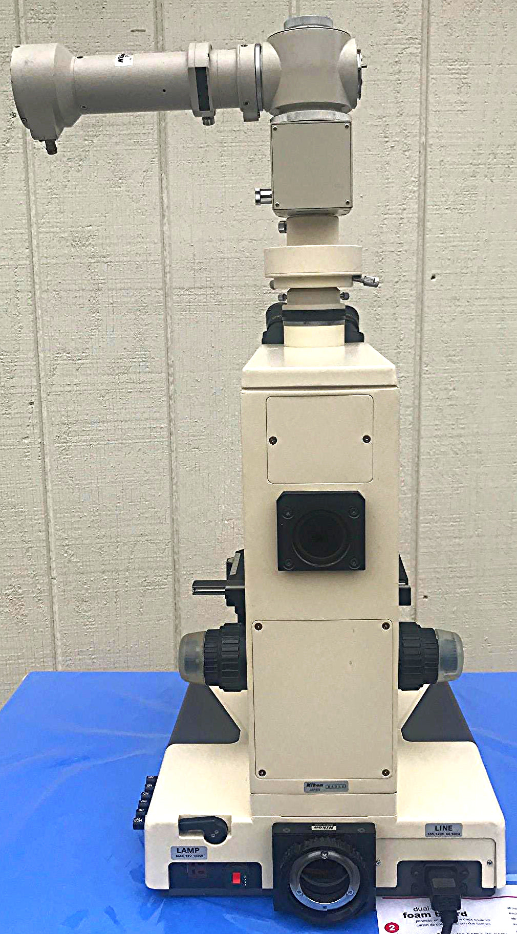 NIKON MICROPHOT TRINOCULAR MICROSCOPE STAGE MOUNT EYEPIECE PFX SHUTTER FREE SHIP