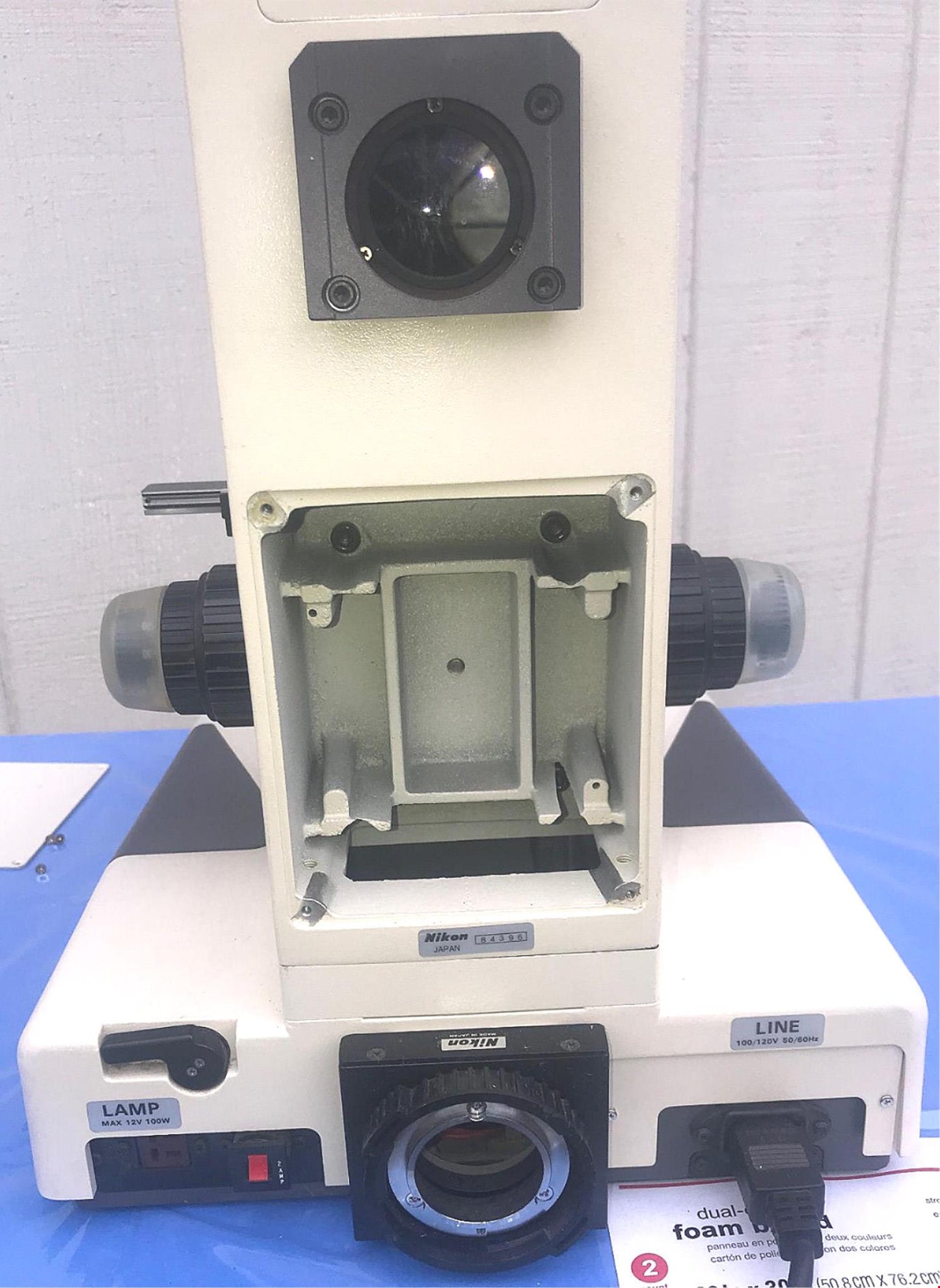 NIKON MICROPHOT TRINOCULAR MICROSCOPE STAGE MOUNT EYEPIECE PFX SHUTTER FREE SHIP