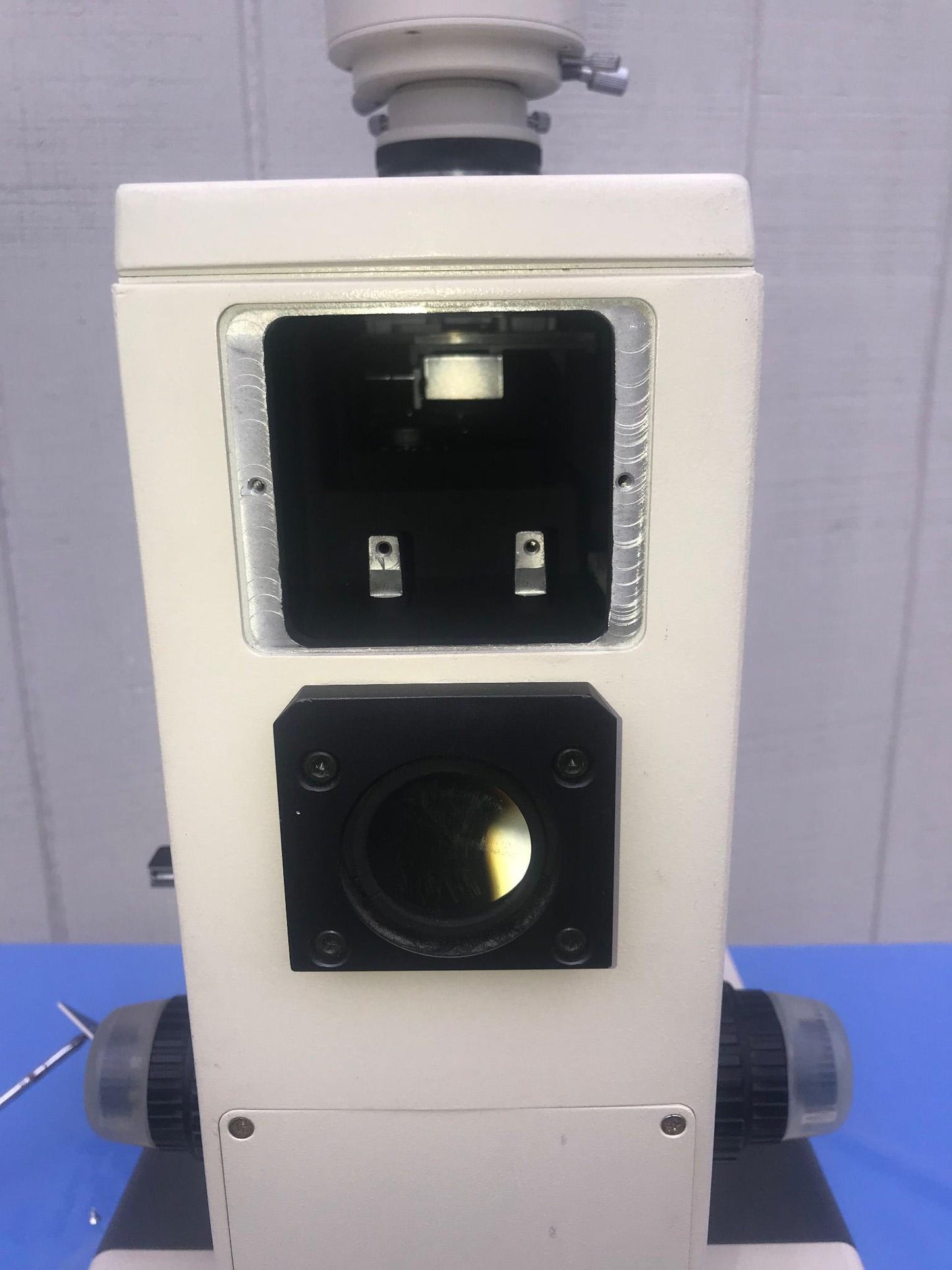 NIKON MICROPHOT TRINOCULAR MICROSCOPE STAGE MOUNT EYEPIECE PFX SHUTTER FREE SHIP