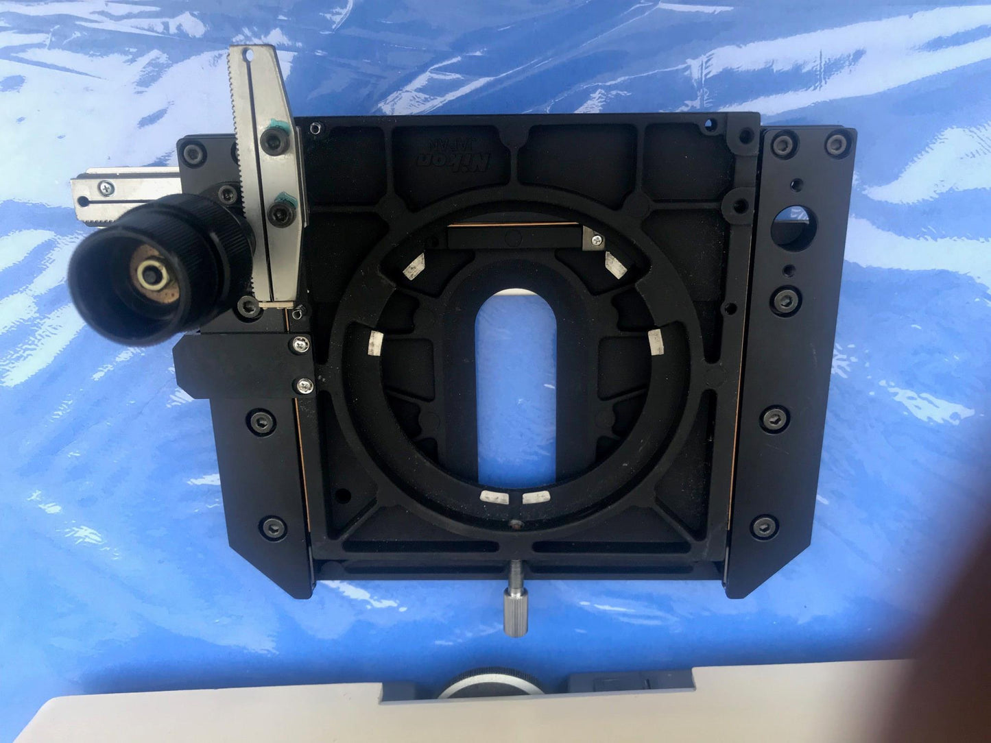 NIKON MICROPHOT TRINOCULAR MICROSCOPE STAGE MOUNT EYEPIECE PFX SHUTTER FREE SHIP