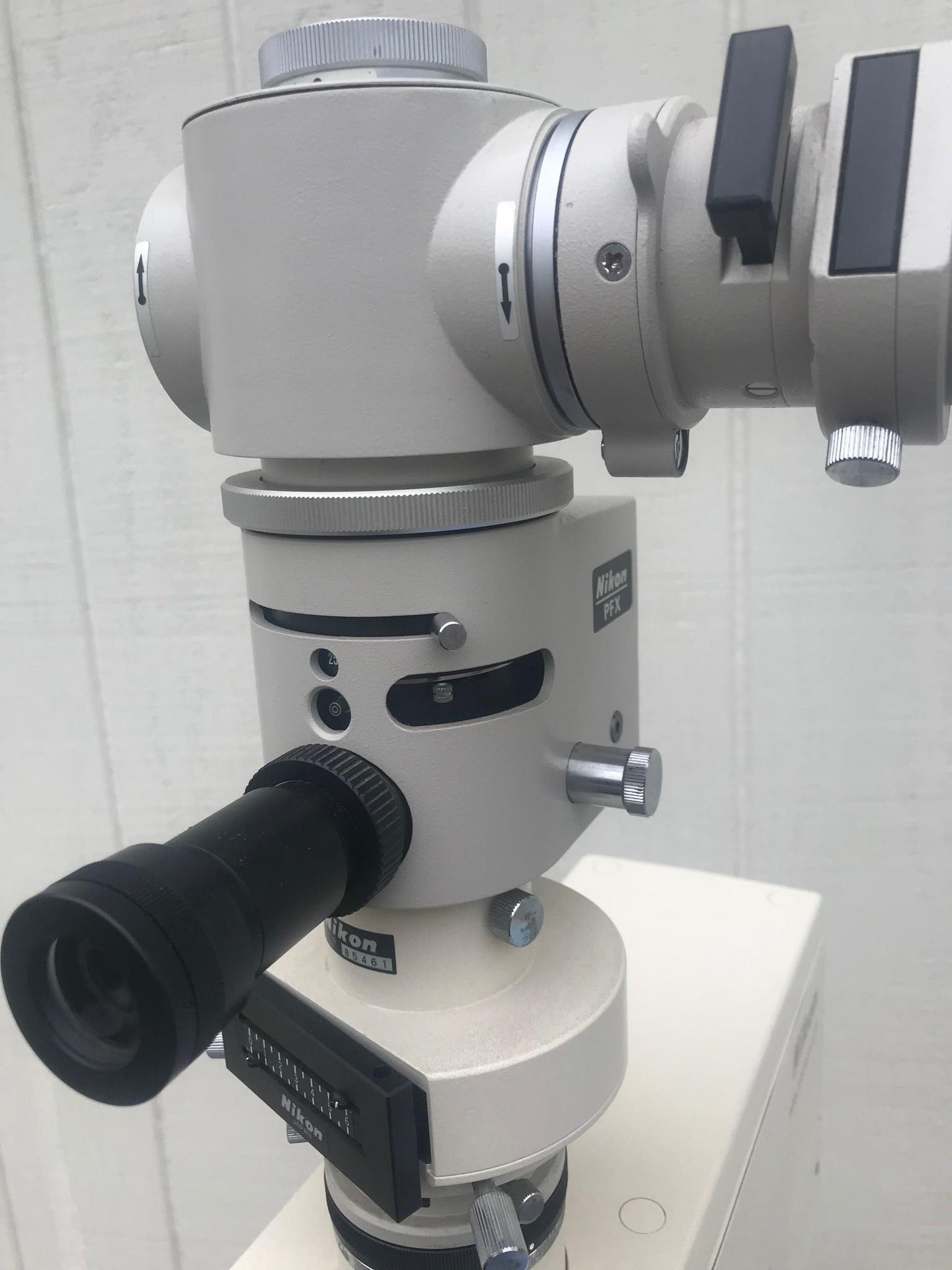 NIKON MICROPHOT TRINOCULAR MICROSCOPE STAGE MOUNT EYEPIECE PFX SHUTTER FREE SHIP