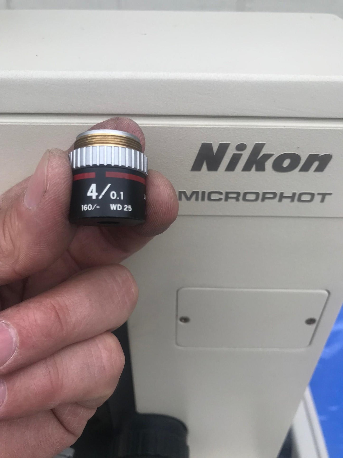 NIKON MICROPHOT TRINOCULAR MICROSCOPE STAGE MOUNT EYEPIECE PFX SHUTTER FREE SHIP