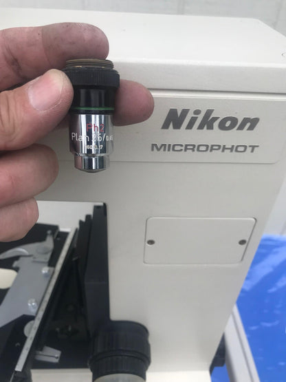 NIKON MICROPHOT TRINOCULAR MICROSCOPE STAGE MOUNT EYEPIECE PFX SHUTTER FREE SHIP